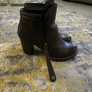 Tommy Hilfiger Dark Brown Heeled Boots
